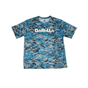 Oddballs #33 Camo Badger Sport Short Sleeve Men's Shirt Size XL 100% Polyester